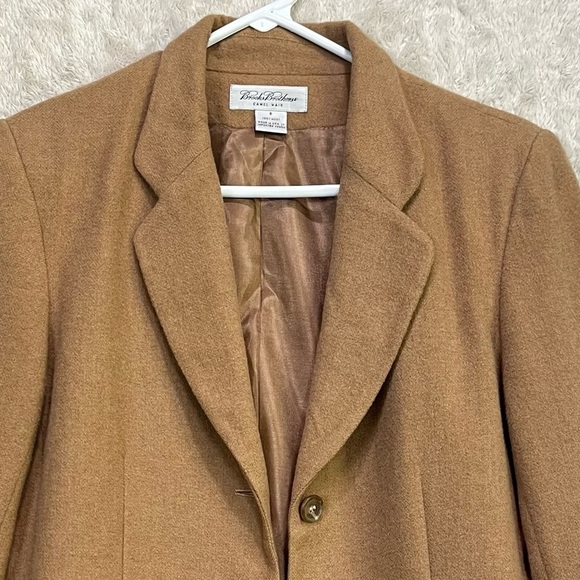 Brooks Brothers Tan Womens Camel Hair Wool Blazer Sz 8 Button Career Office Work - Picture 15 of 15